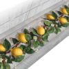 TGLAUF445_12A Küchenläufer waschbar Küchenteppich rutschfest Zitronen Holzoptik Grau 52 cm Breite